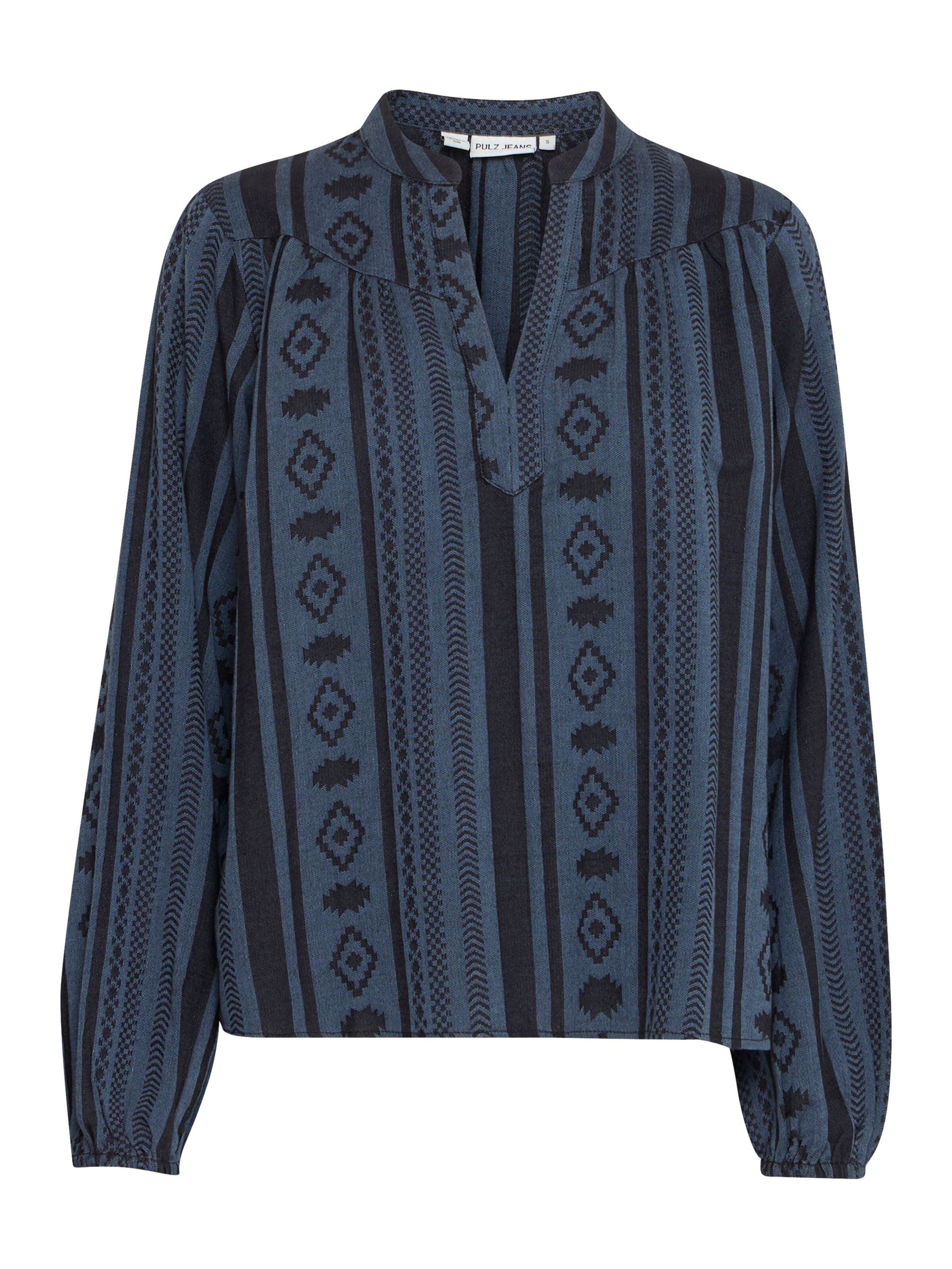 Camicia da donna 'TIONA' di PULZ Jeans in blu: frontale