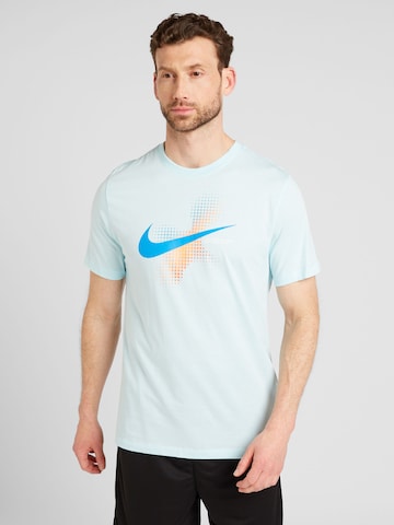 T-Shirt 'SWOOSH' Nike Sportswear en bleu : devant