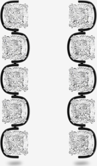 Swarovski Ohrringe in schwarz / silber / transparent, Produktansicht