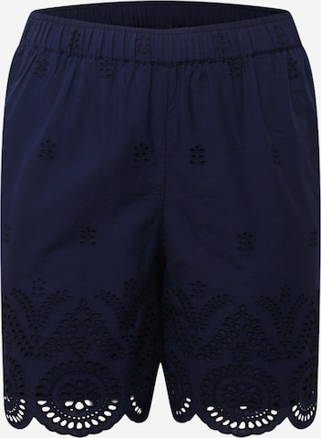 Zizzi Regular Trousers 'MALVA' in Blue: front