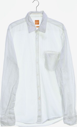 BOSS Black Button Up Shirt in M in White: front