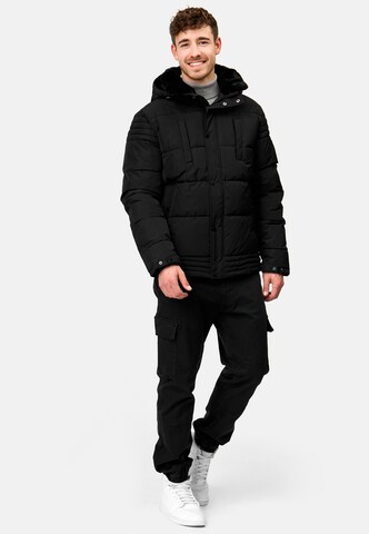 INDICODE JEANS Winterjacke 'Blaise' in Schwarz