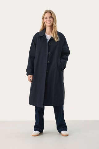 Manteau mi-saison 'Natia' Part Two en bleu