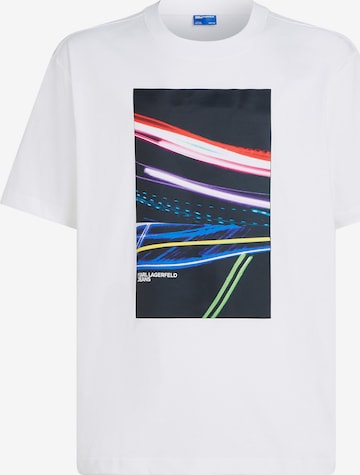 KARL LAGERFELD JEANS Paita 'Love Unlocked' värissä valkoinen: etupuoli