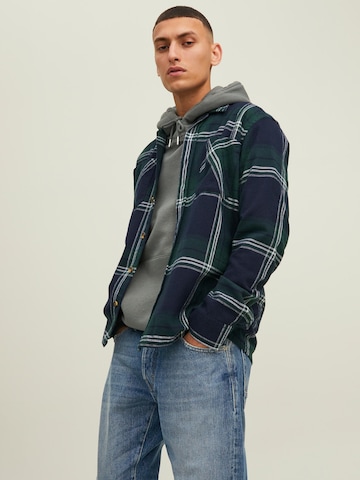 mėlyna JACK & JONES Standartinis modelis Marškiniai 'Derek': priekis