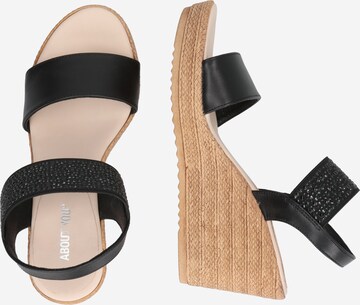 ABOUT YOU Sandals 'Mariam' in Black