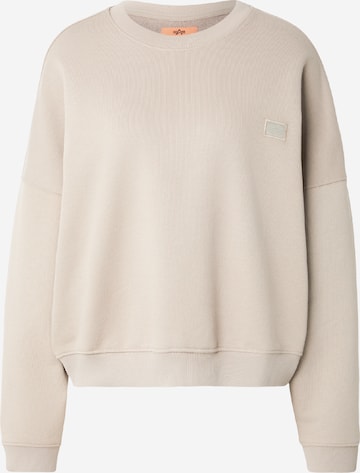 ALPHA INDUSTRIES Mikina 'Essentials' – béžová: přední strana