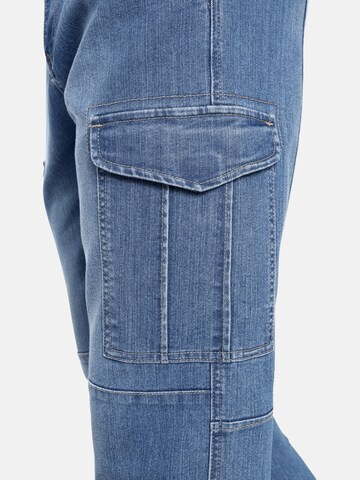 Loosefit Jeans cargo 'Elmo' Jan Vanderstorm en bleu