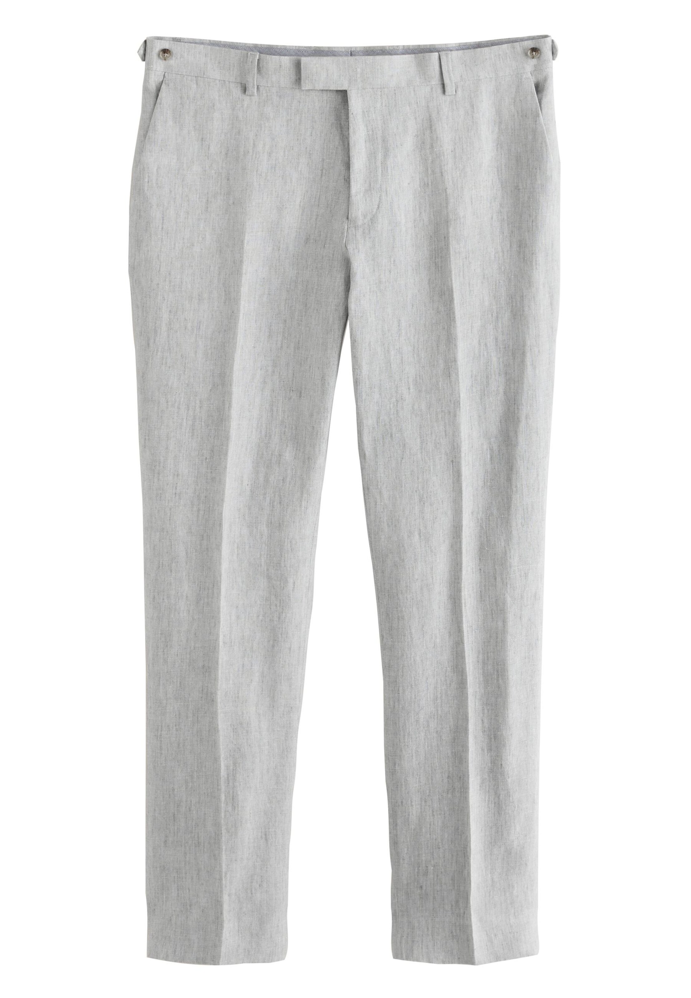 Next Слим фит Панталон с ръб в сиво: отпред