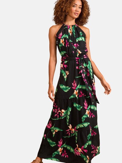 love & roses Dress in Green / Light orange / Magenta / Black, Item view