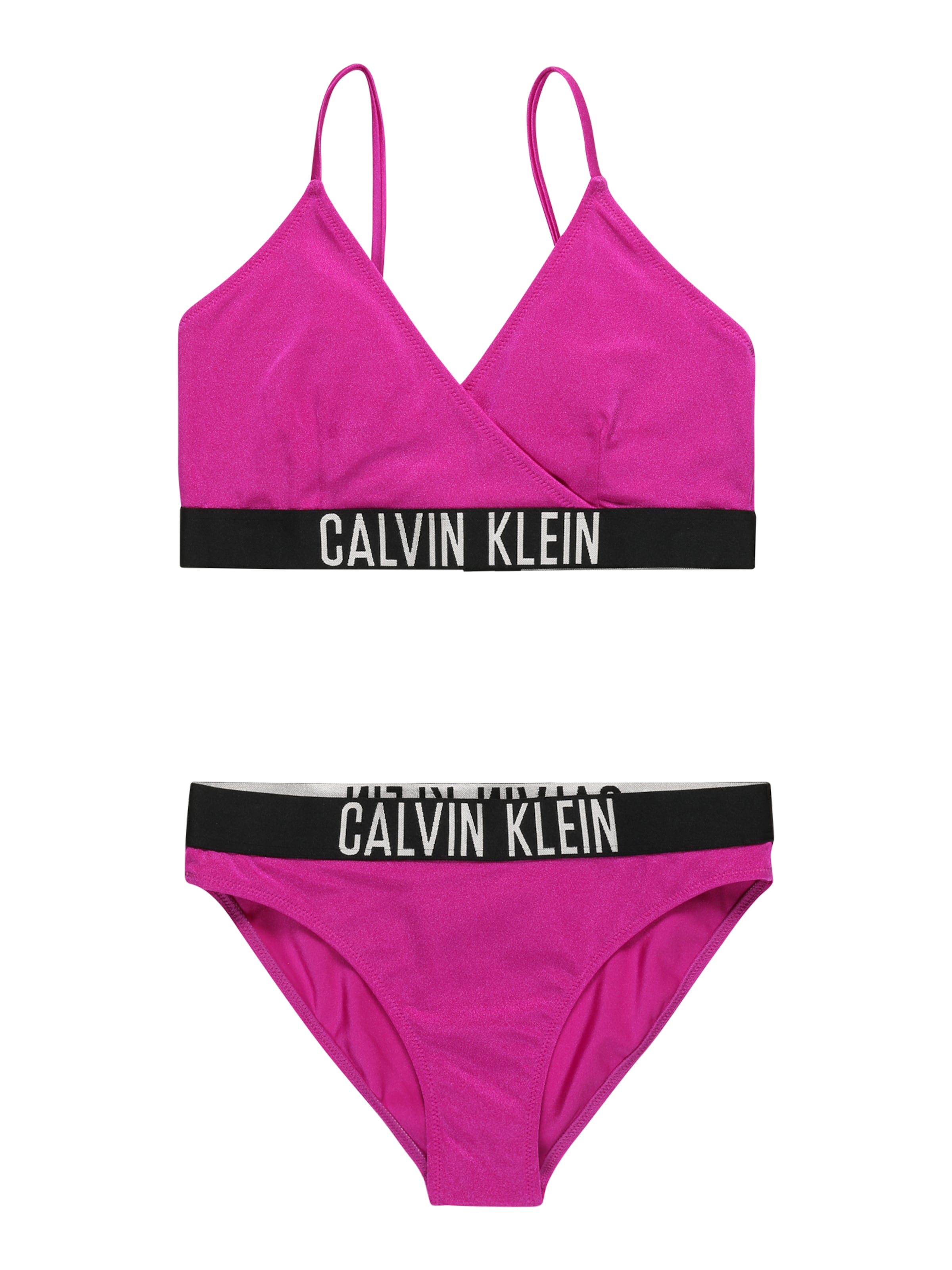Calvin Klein Swimwear Bikini in fuchsia / schwarz / weiß ABOUT YOU