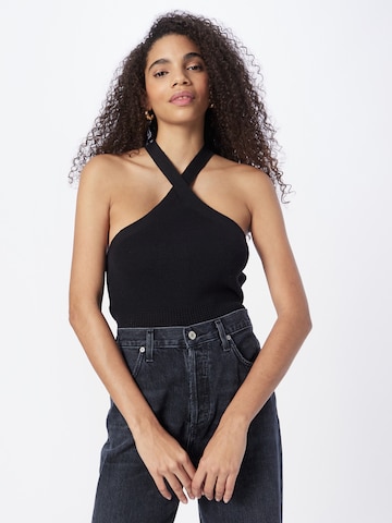 NU-IN Knitted Top in Black: front