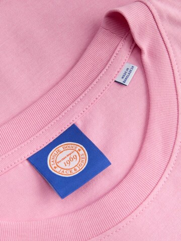 JACK & JONES Shirt 'JORFOLIE HAZE TEE SS CREW NECK' in Roze