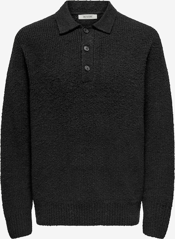 Only & Sons Свитер 'DALE' в Черный: спереди