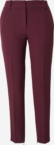 HUGO Slim fit Pleated Pants 'Hedima-1' in Red: front