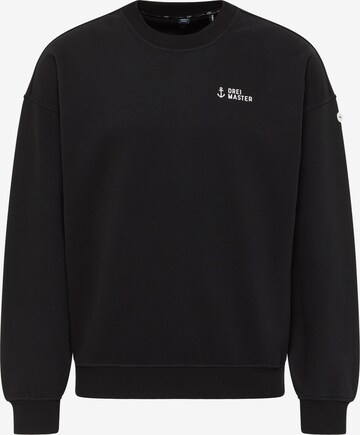 DreiMaster Maritim Sweatshirt in Zwart: voorkant