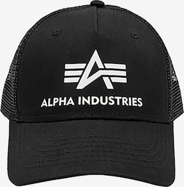 ALPHA INDUSTRIES Cap 'Basic' in Black: front