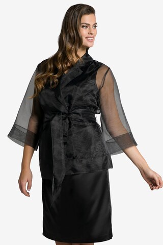 Ulla Popken Kimono in Zwart: voorkant