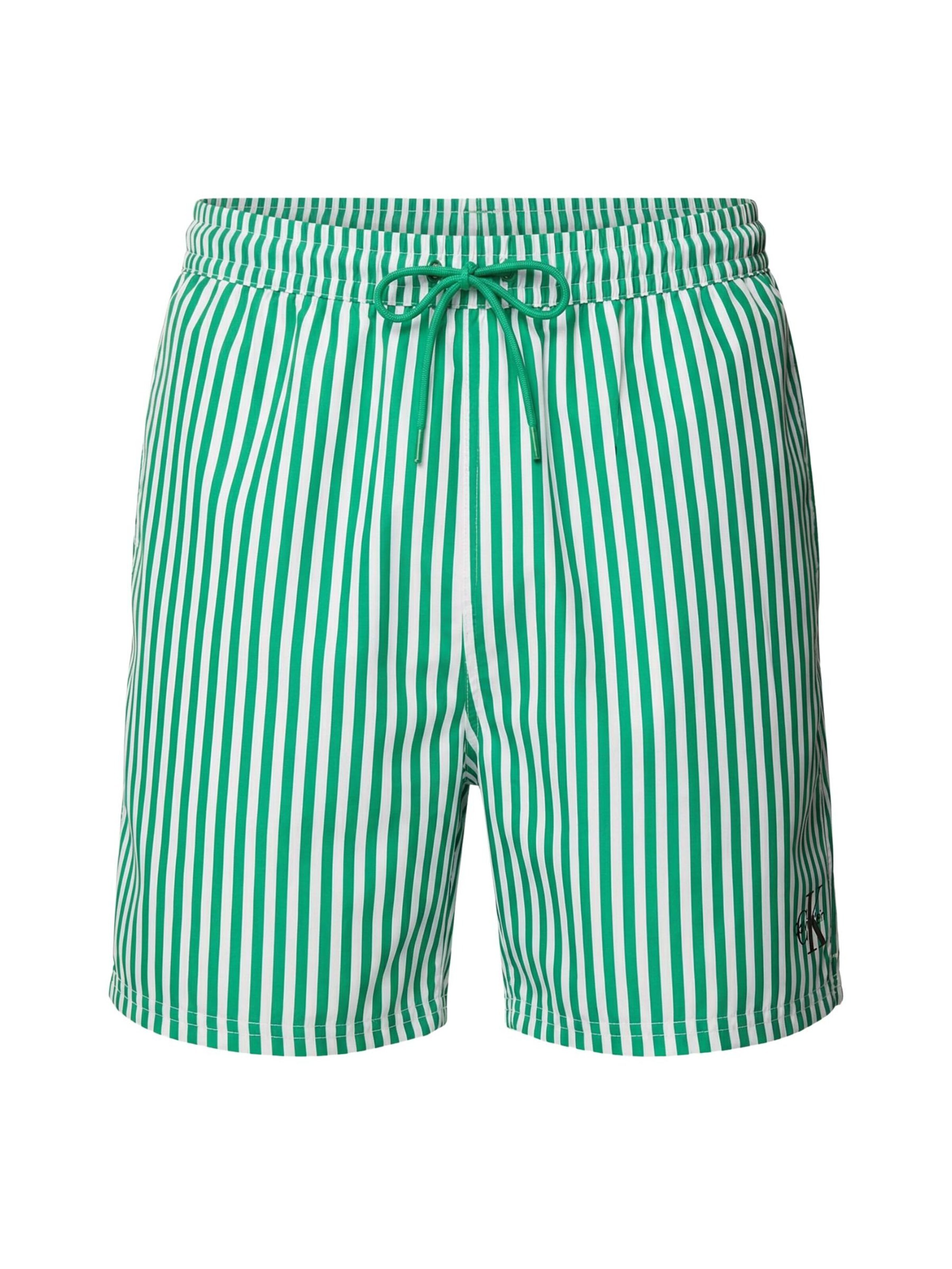 Shorts de bain 'CALVIN KLEIN MEDIUM DRAWSTRING Costumi da bagno' Calvin Klein en vert : devant