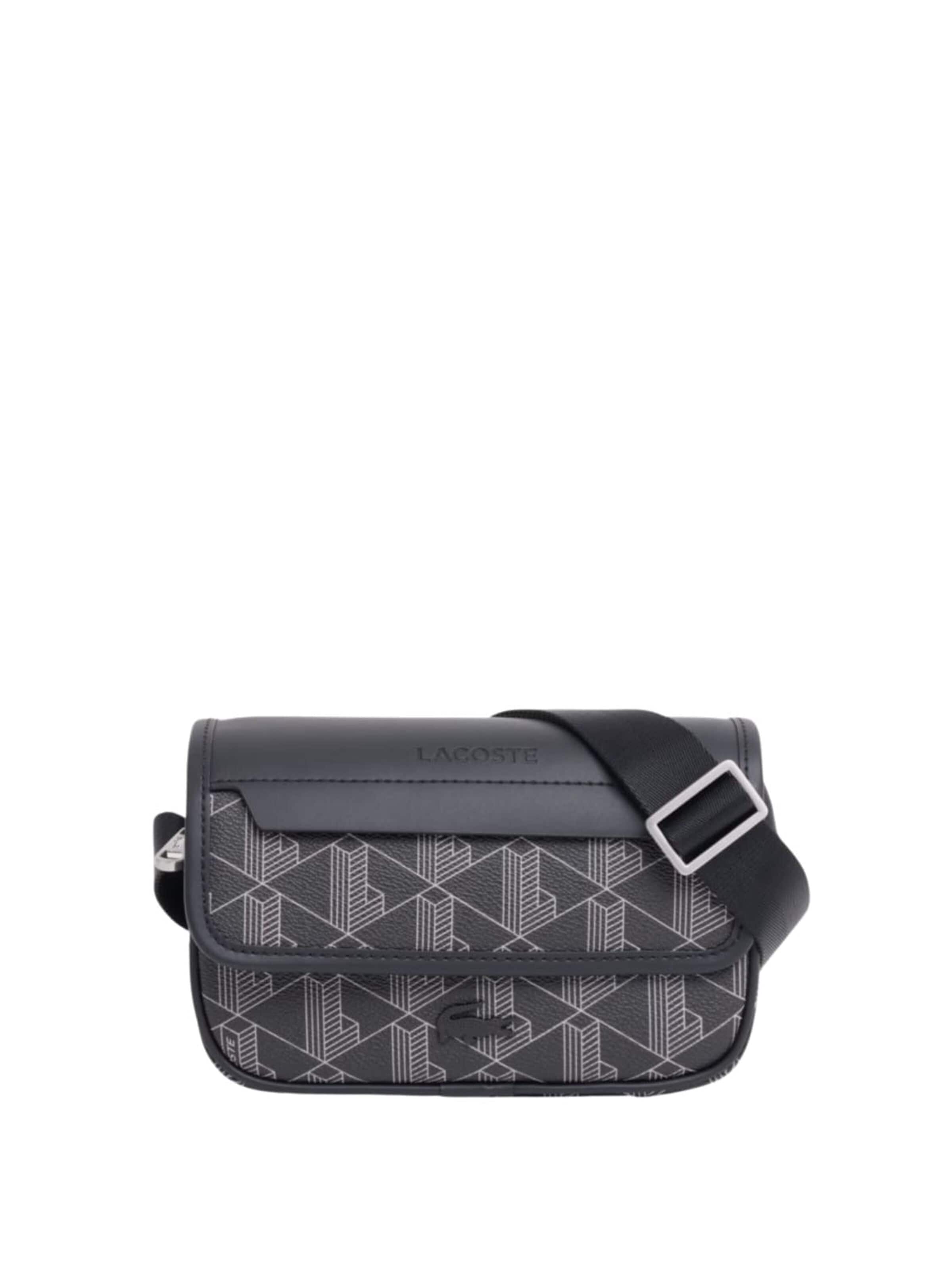 Borsa a mano 'Lacoste Sacoche messenger à Rabat The Blend Noir Gris' di LACOSTE in nero: frontale