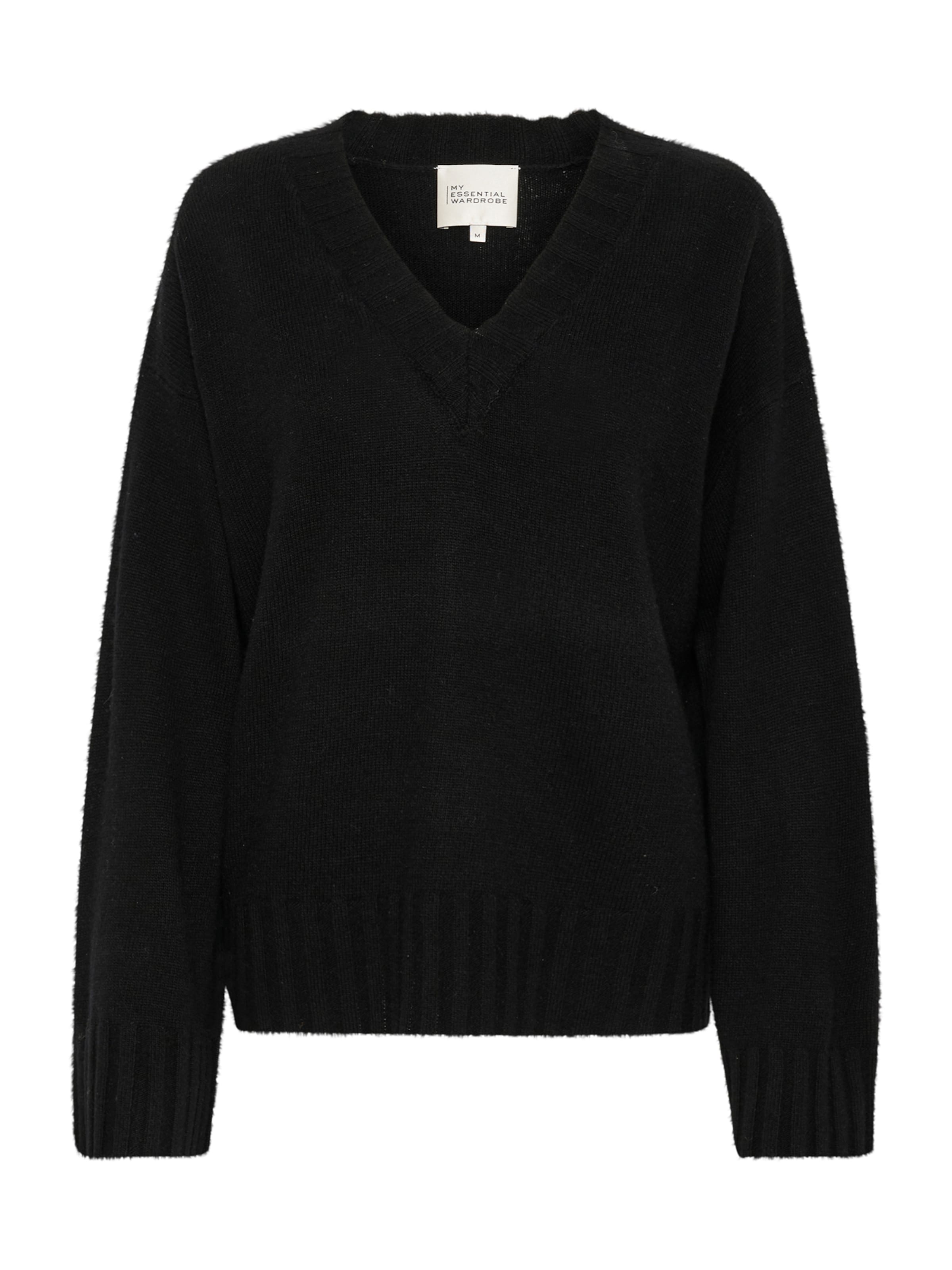 My Essential Wardrobe Sweater 'Huxi' in Black: front