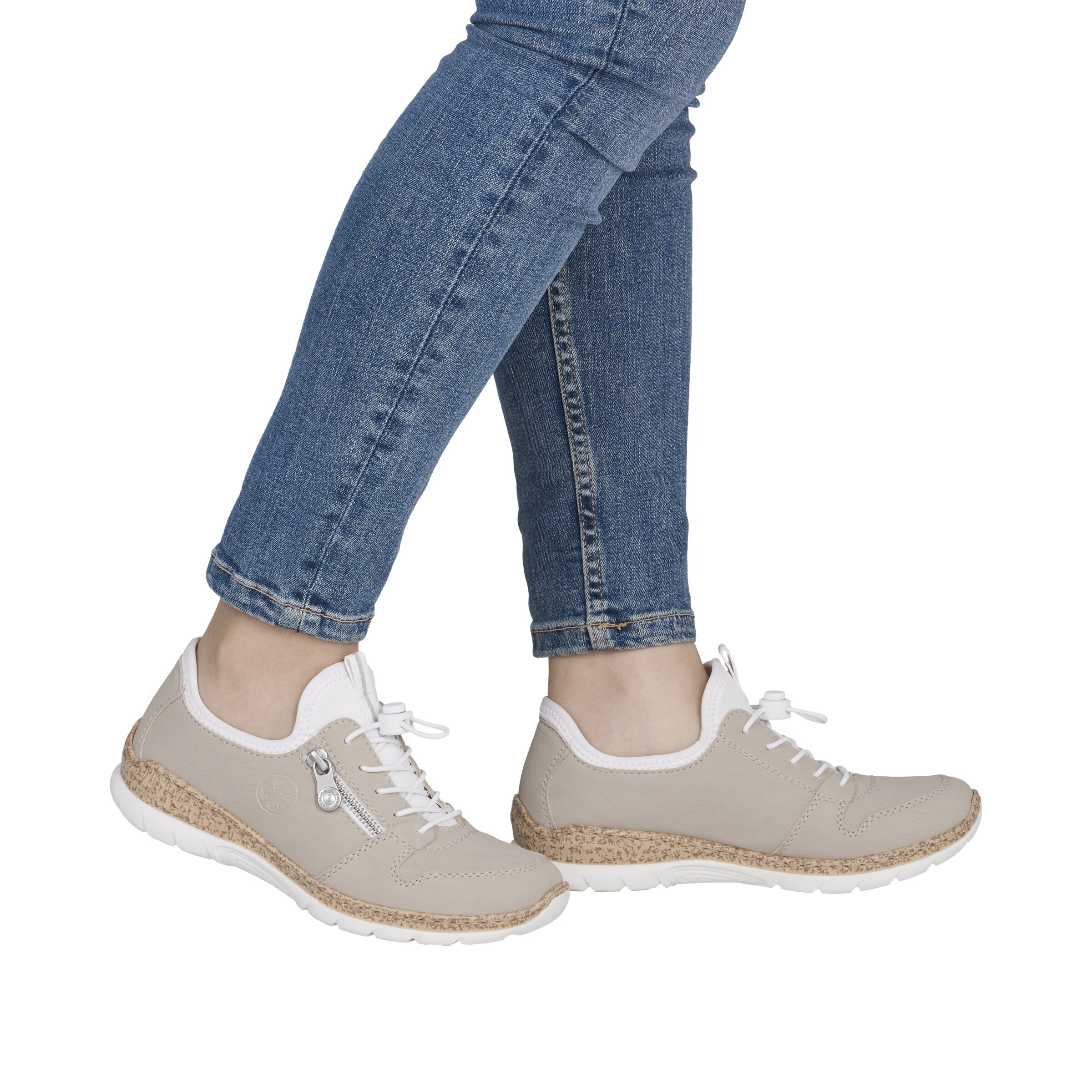 Rieker Sneakers in Beige: front