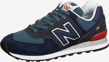 Baskets basses '574' new balance en bleu : devant