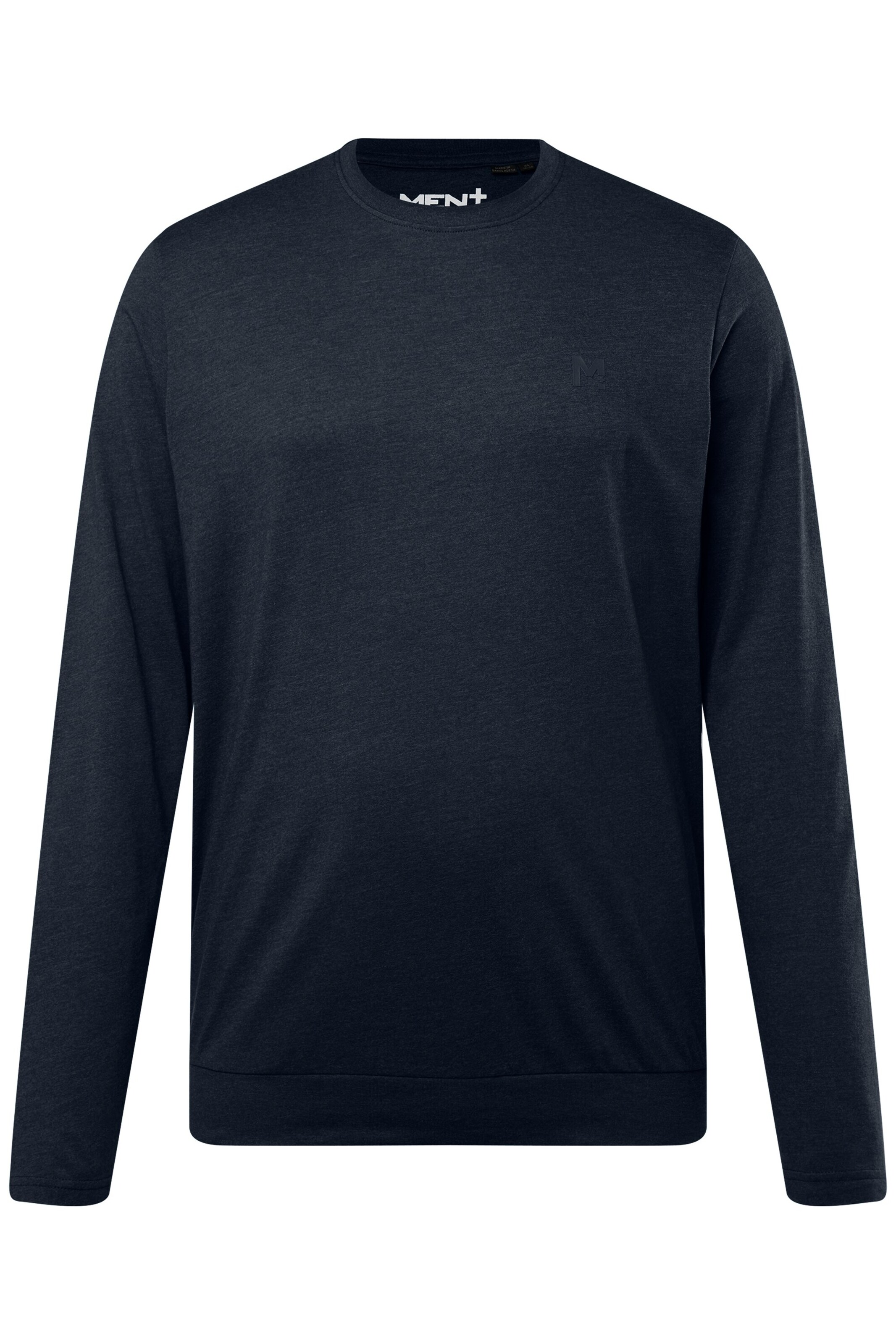 Men Plus Shirt in Zwart: voorkant