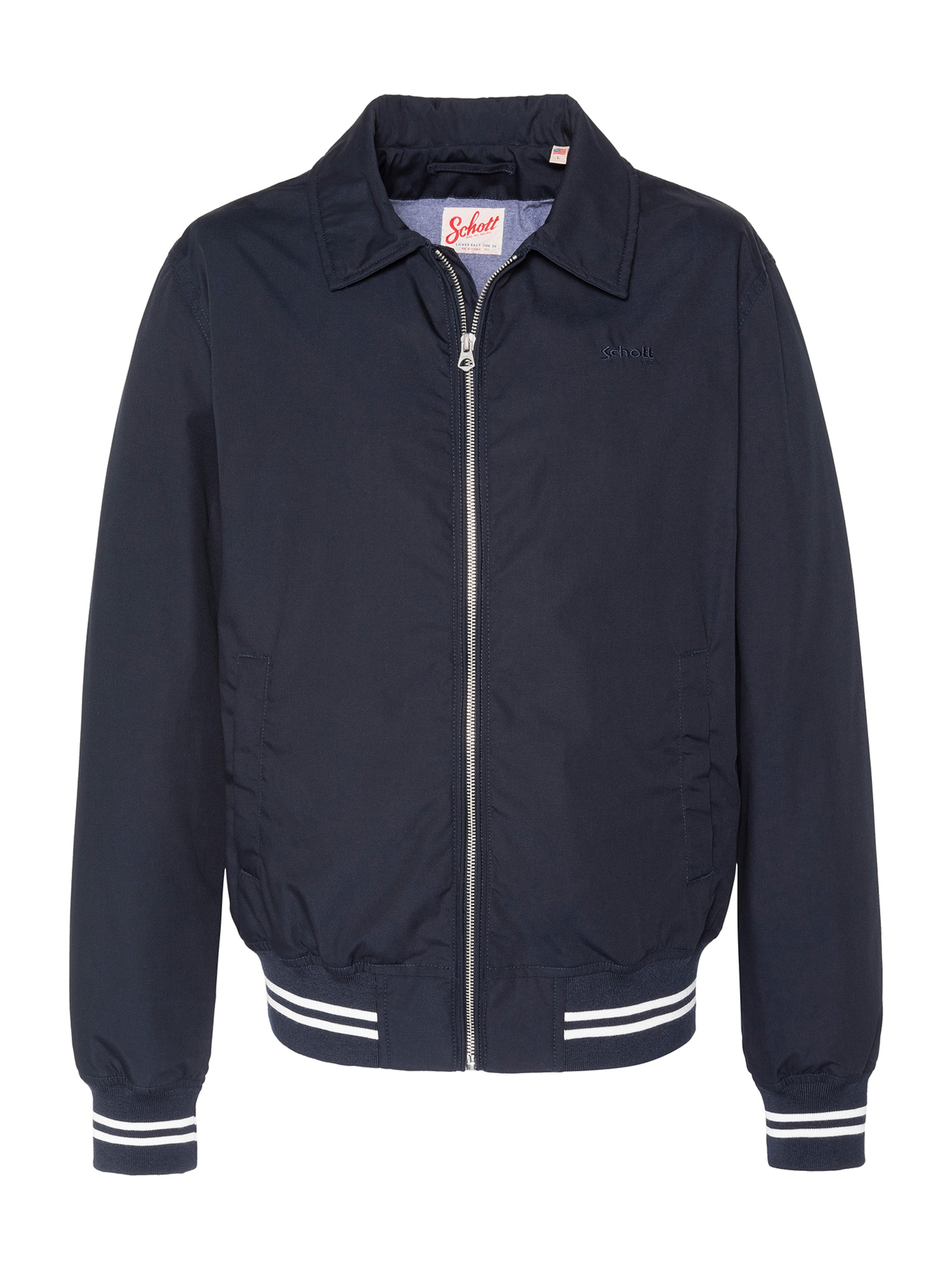 Manteau mi-saison Schott NYC en bleu : devant
