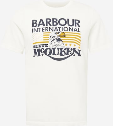 Barbour International T-Shirt in White: front