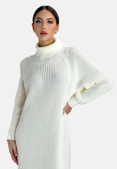 Elara Knit dress in XS-XL in White, Item view
