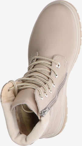 SUPERFIT Lace-Up Ankle Boots in Beige