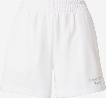 Calvin Klein Jeans - Pantalón en blanco: frente