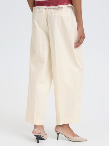 ICHI Bő szár Élére vasalt nadrágok 'IHFUNI' - bézs