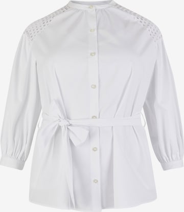 Rock Your Curves by Angelina K. Blouse in White: front