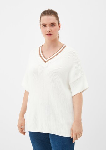 Pull-over TRIANGLE en blanc : devant