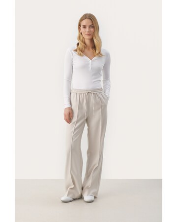 Wide Leg Pantalon à plis Part Two en beige