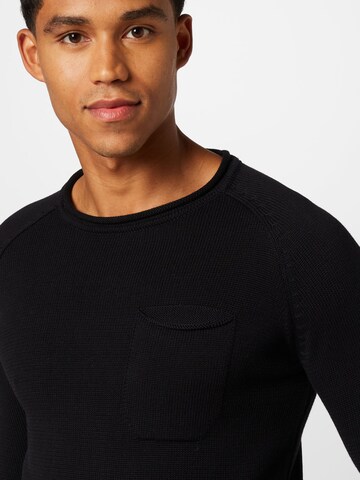 KnowledgeCotton Apparel Pullover in Schwarz