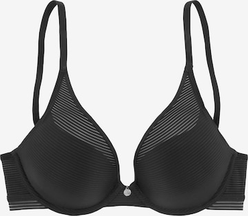 s.Oliver Push-up BH in Schwarz: predná strana