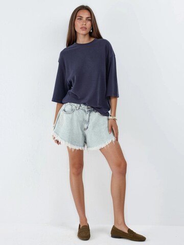 Busem Oversized tričko – modrá