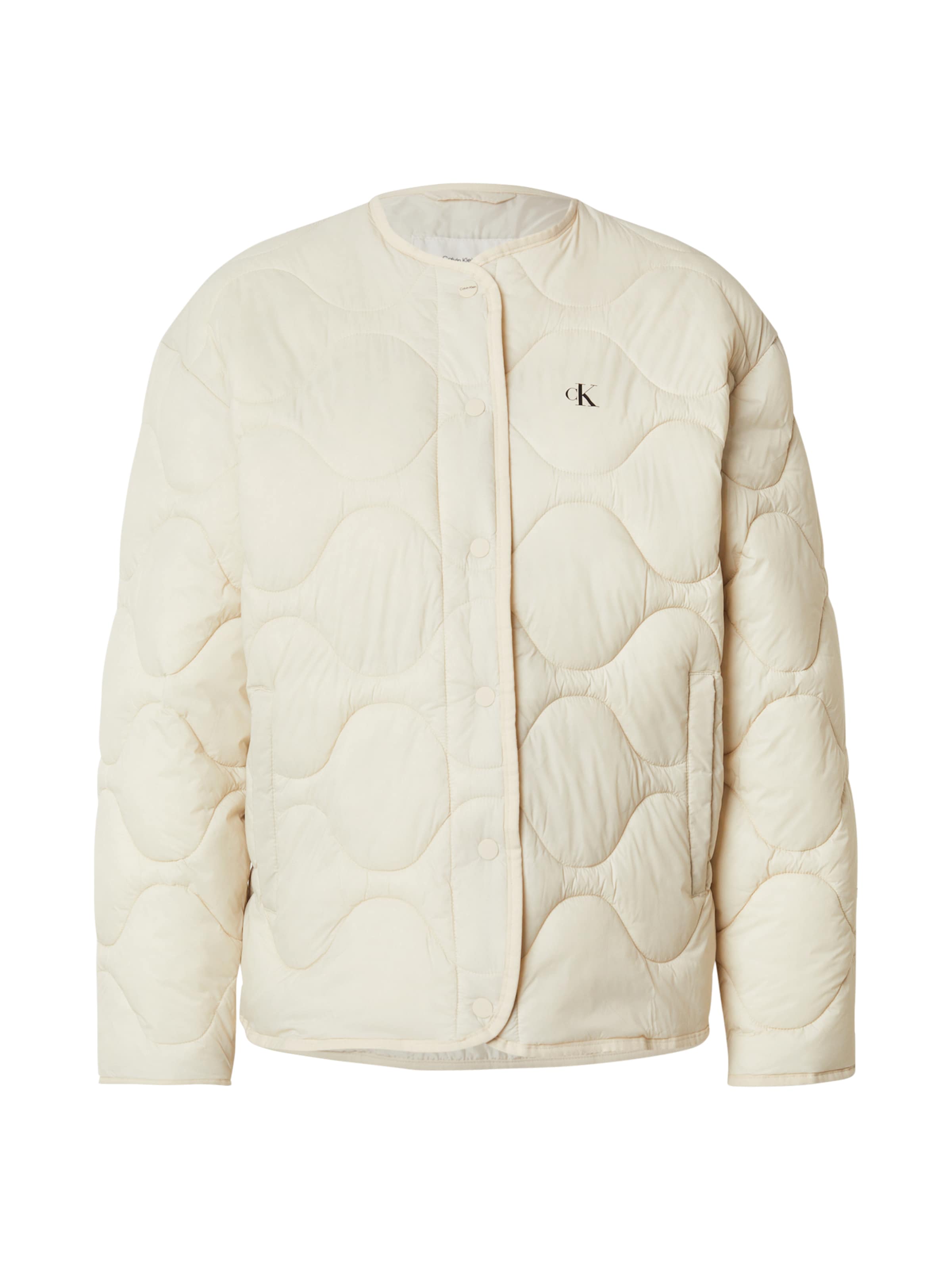 Calvin Klein Jeans Přechodná bunda – bílá: přední strana