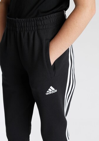 ADIDAS SPORTSWEAR Zúžený Sportovní kalhoty '3-Stripes Tapered ' – černá