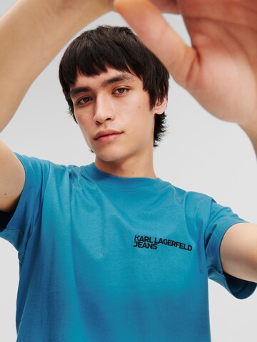 KARL LAGERFELD JEANS - Camiseta ' Logo Slim-Fit ' en azul