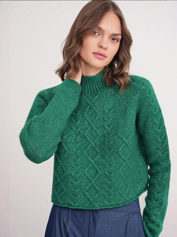 Pullover di MixRay in verde: frontale