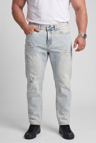 Men Plus Regular Jeans in Blauw: voorkant