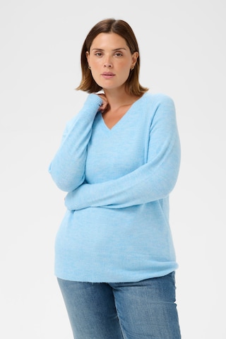 KAFFE CURVE Pullover 'KCNiela' in Blau: Vorderseite