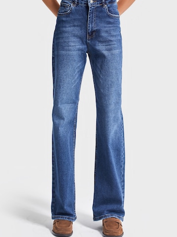 IT'S BASIC Regular Jeans 'Straight Mid Rise Jeans' in Blue