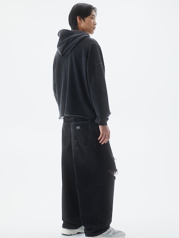 Pull&Bear Wide Leg Farkut värissä musta