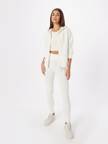 GUESS Athletic Zip-Up Hoodie 'ALLIE' in White