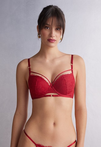 INTIMISSIMI Push-up Bra 'ELETTRA INTRICATE SURFACE' in Red: front
